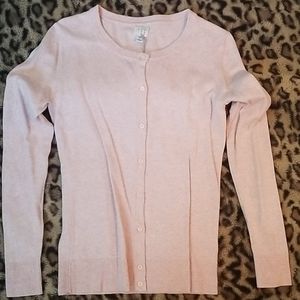 Blush button down cardigan